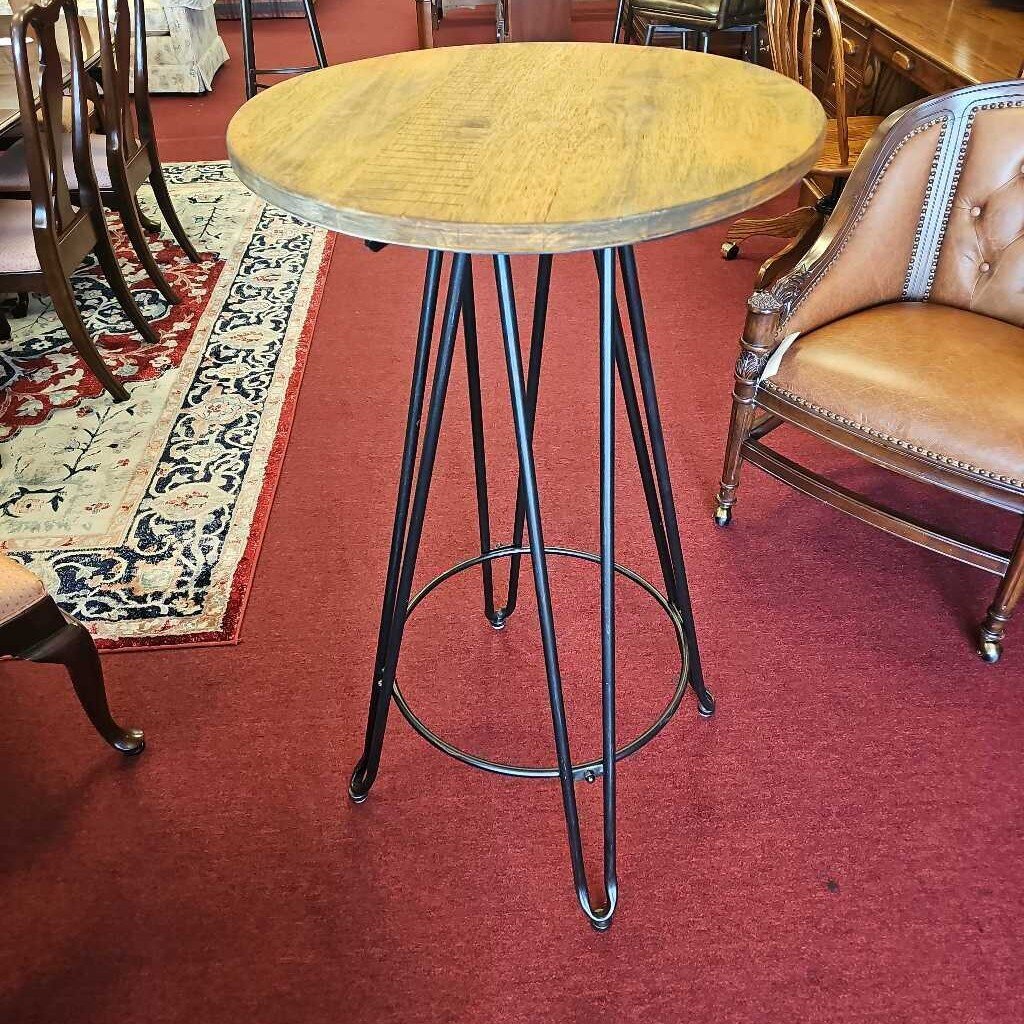 Wood & Metal Pub Table