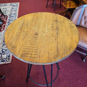 Wood & Metal Pub Table