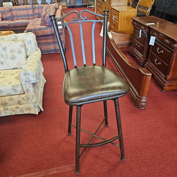 Brown Swivel Bar Stool