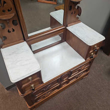 Load image into Gallery viewer, 6 Drawer Dresser w/Mirror And Marble Top