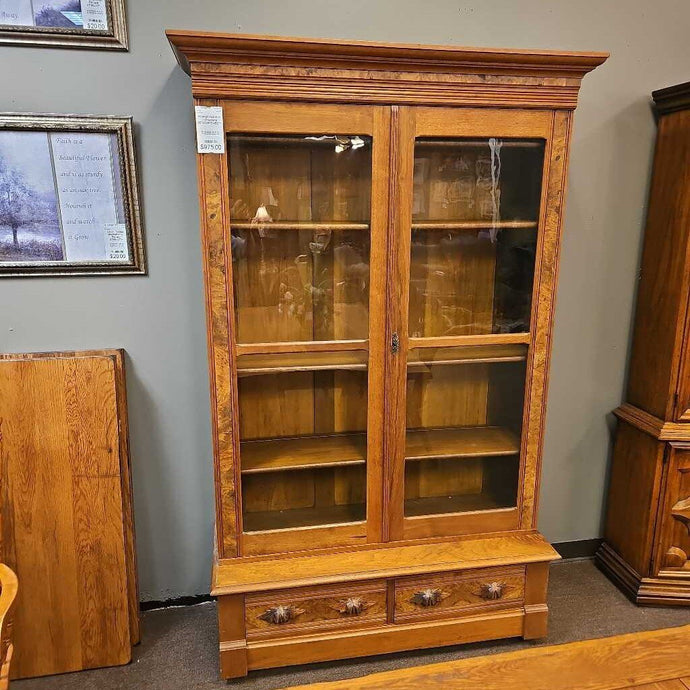Walnut Hutch/w 2 Drawers