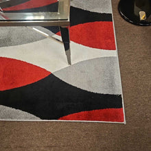 Load image into Gallery viewer, Red, Grey &amp; White Area Rug