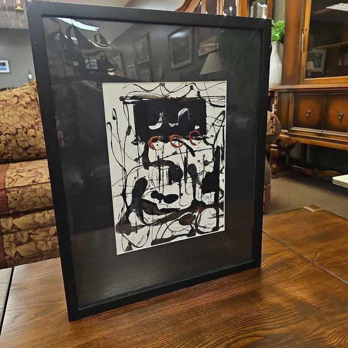 Black & White Acrylic Picture in Black Frame