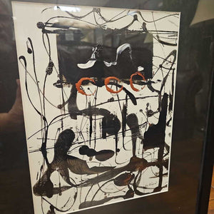 Black & White Acrylic Picture in Black Frame
