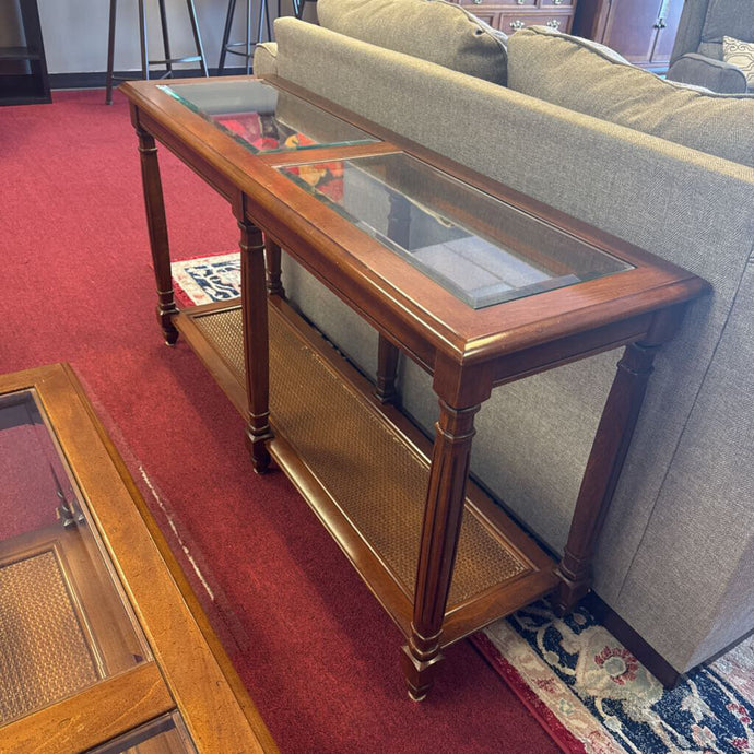 Glass Insert Sofa Table