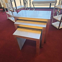 Load image into Gallery viewer, 3 Silver Nesting Tables Set