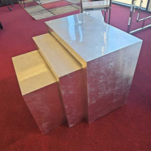 Load image into Gallery viewer, 3 Silver Nesting Tables Set