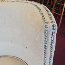 Load image into Gallery viewer, Cream Side Chair w/ Chrome Studs