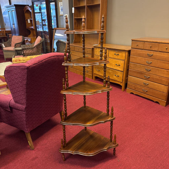Walnut Corner Shelf