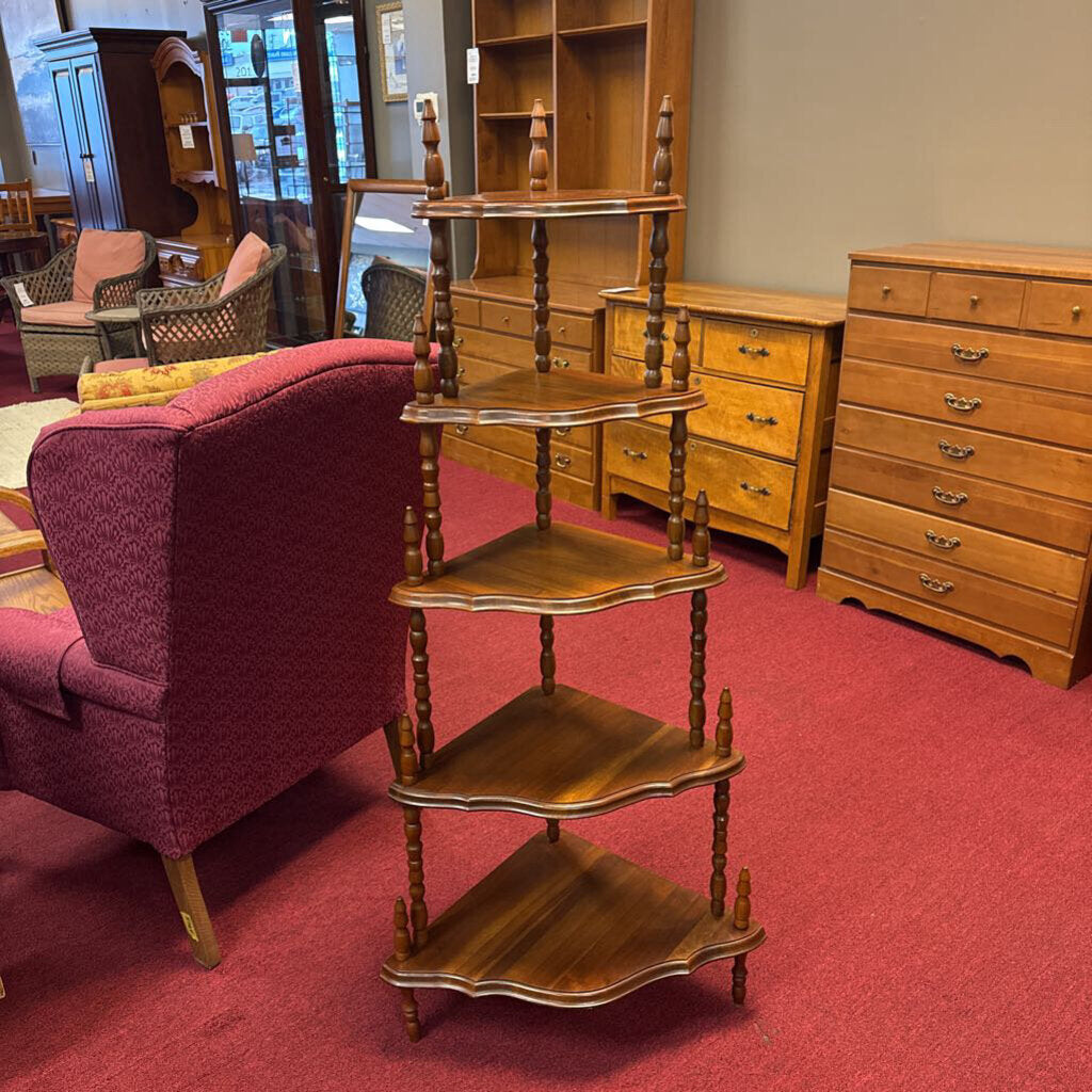 Walnut Corner Shelf