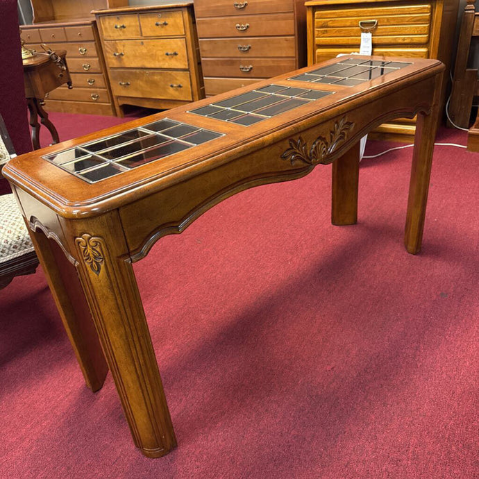 Sofa Table w/ 3 Glass Inserts