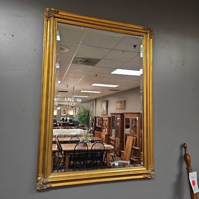 Gold Framed Beveled Mirror