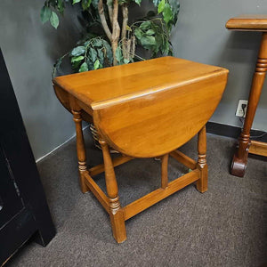 Wood Drop Leaf End Table