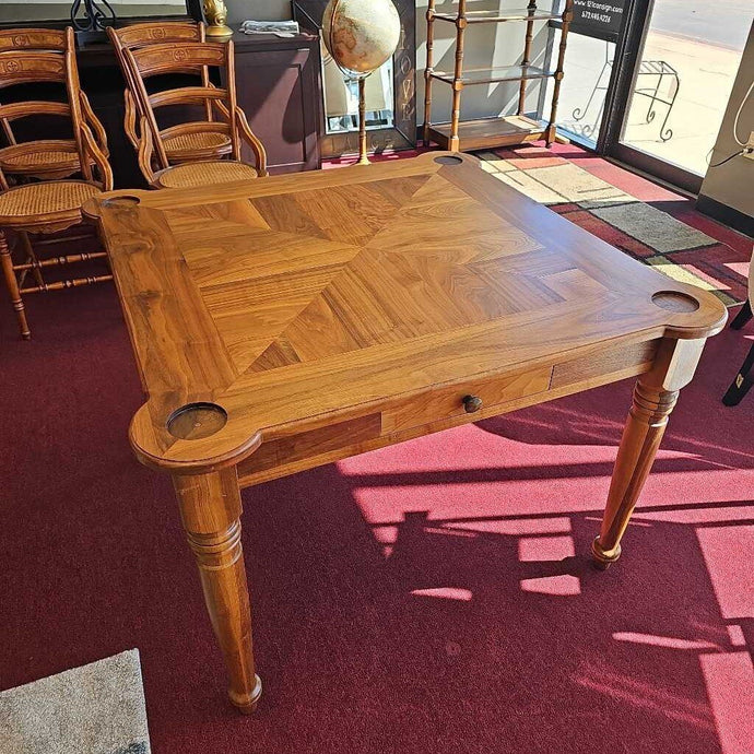 Walnut In-Laid Game Table
