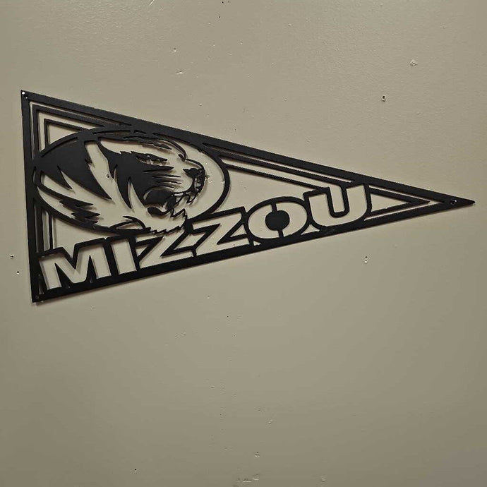 Mizzou Black Metal Flag