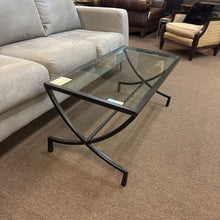 Load image into Gallery viewer, Metal Glass Top Coffee Table