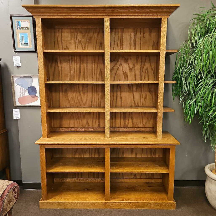 Oak 2 piece Bookcase