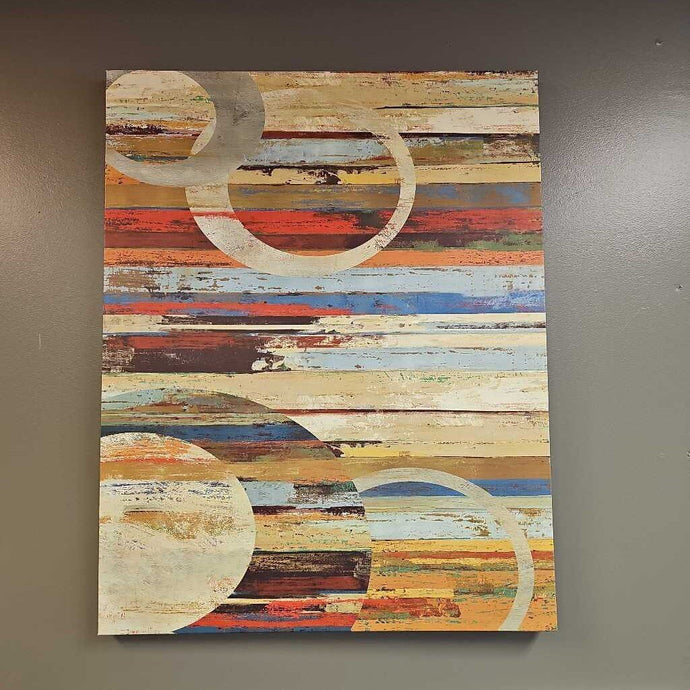 Abstract Striped Canvas Art
