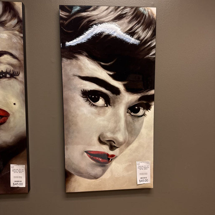 Canvas Art of Audrey Hepburn