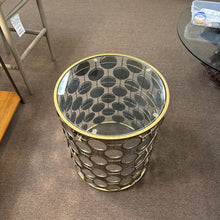 Load image into Gallery viewer, Circle Mirror/Glass Top End Table