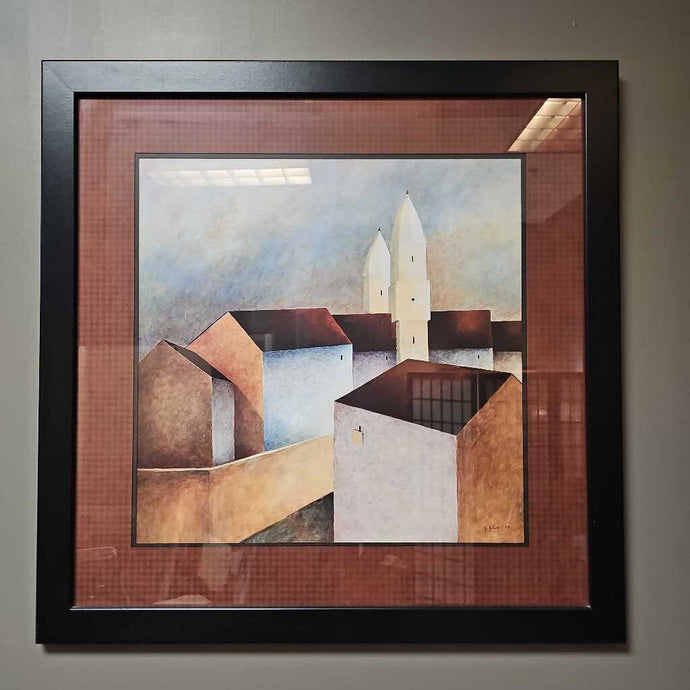 Abstract Buildings in Black Frame