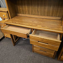 Load image into Gallery viewer, Wood desk w/Bookshelf