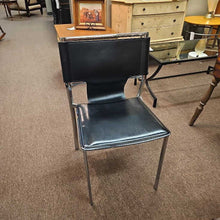 Load image into Gallery viewer, Loose Back Black Vinyl Chair W/Chrome Base