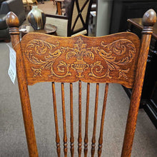 Load image into Gallery viewer, Oak Needlepoint Sewing Rocker