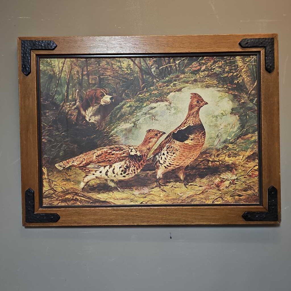 Pheasant Picture in Wood Frame