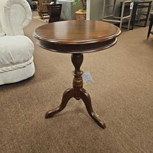 Load image into Gallery viewer, Small Round Wood Pedestal Table