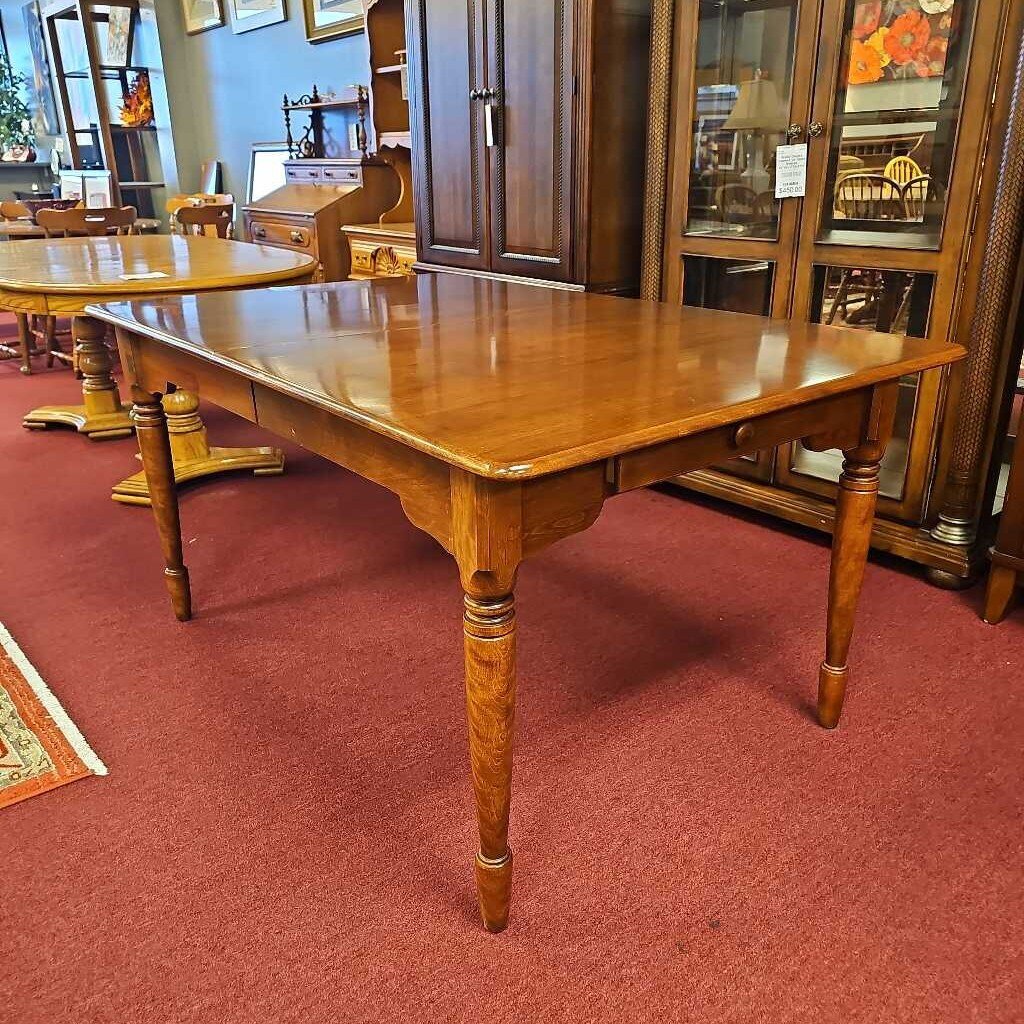 Dark Wood Dining Table w/2 Drawers
