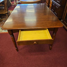 Load image into Gallery viewer, Dark Wood Dining Table w/2 Drawers