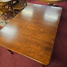 Load image into Gallery viewer, Dark Wood Dining Table w/2 Drawers