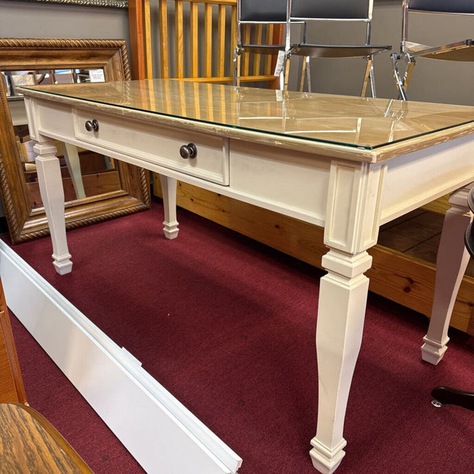 1 Drawer Glass Top Desk