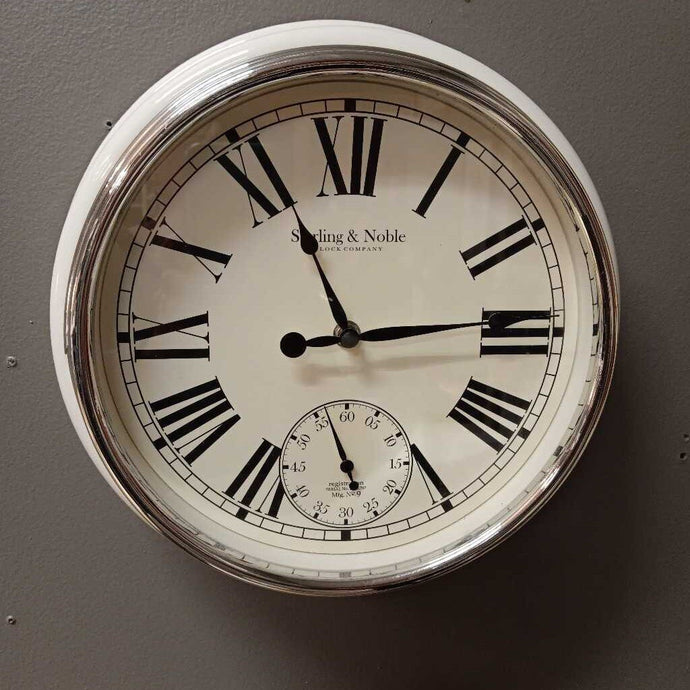 Sterling & Noble Off-White Clock