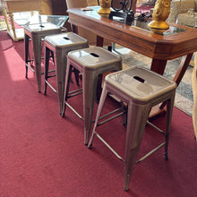 Load image into Gallery viewer, Silver Metal Bar Stool