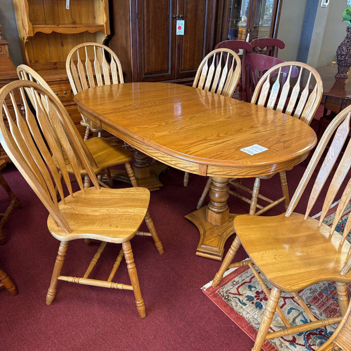 Set of 6 Wood Dinning Chairs