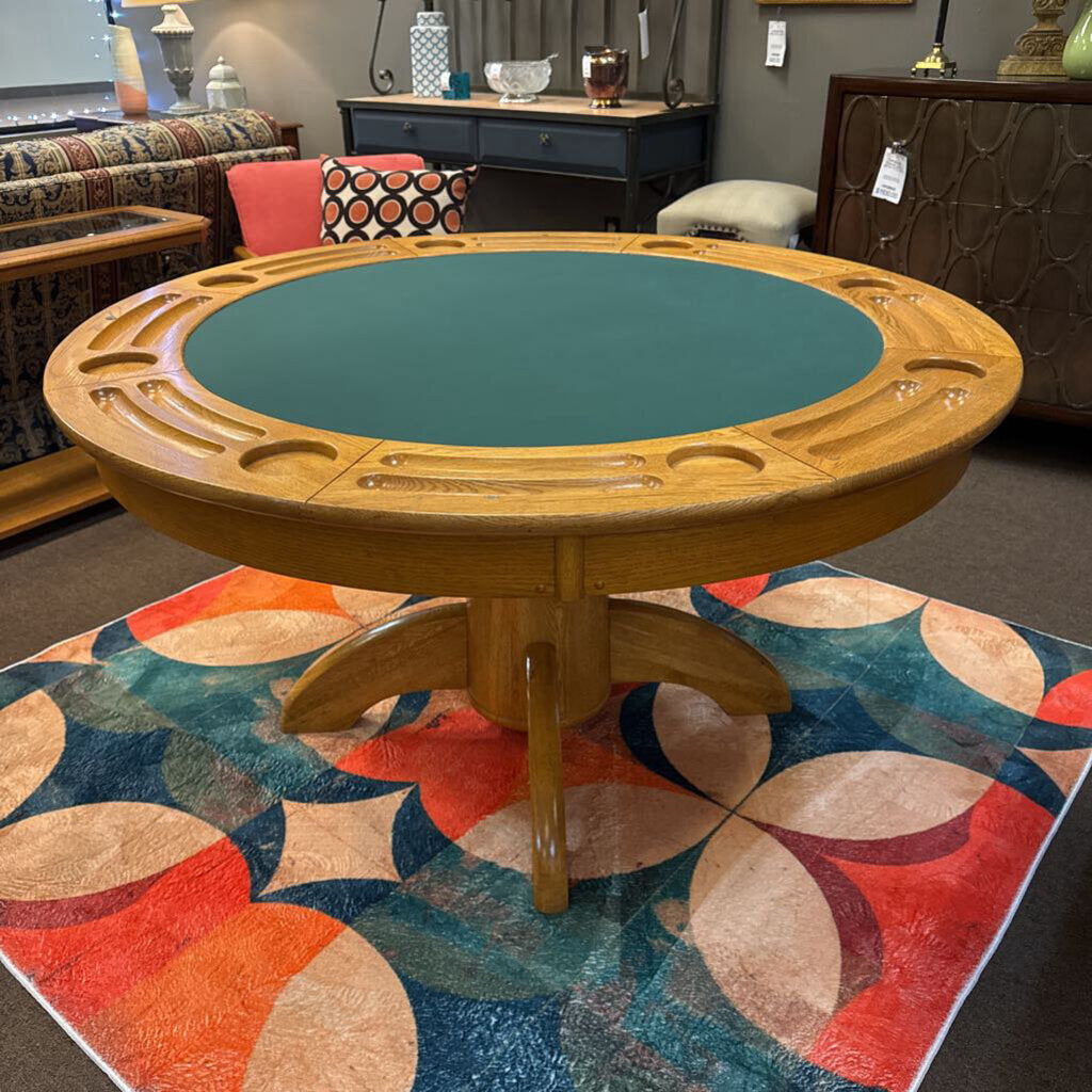 Round Wood Game Table