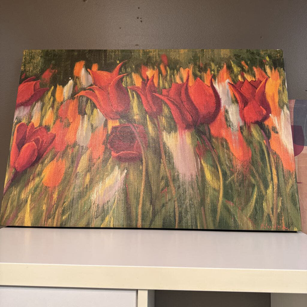 Tulips on Canvas