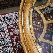 Load image into Gallery viewer, Carved Wood Glass Top Coffee Table