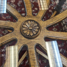 Load image into Gallery viewer, Carved Wood Glass Top Coffee Table