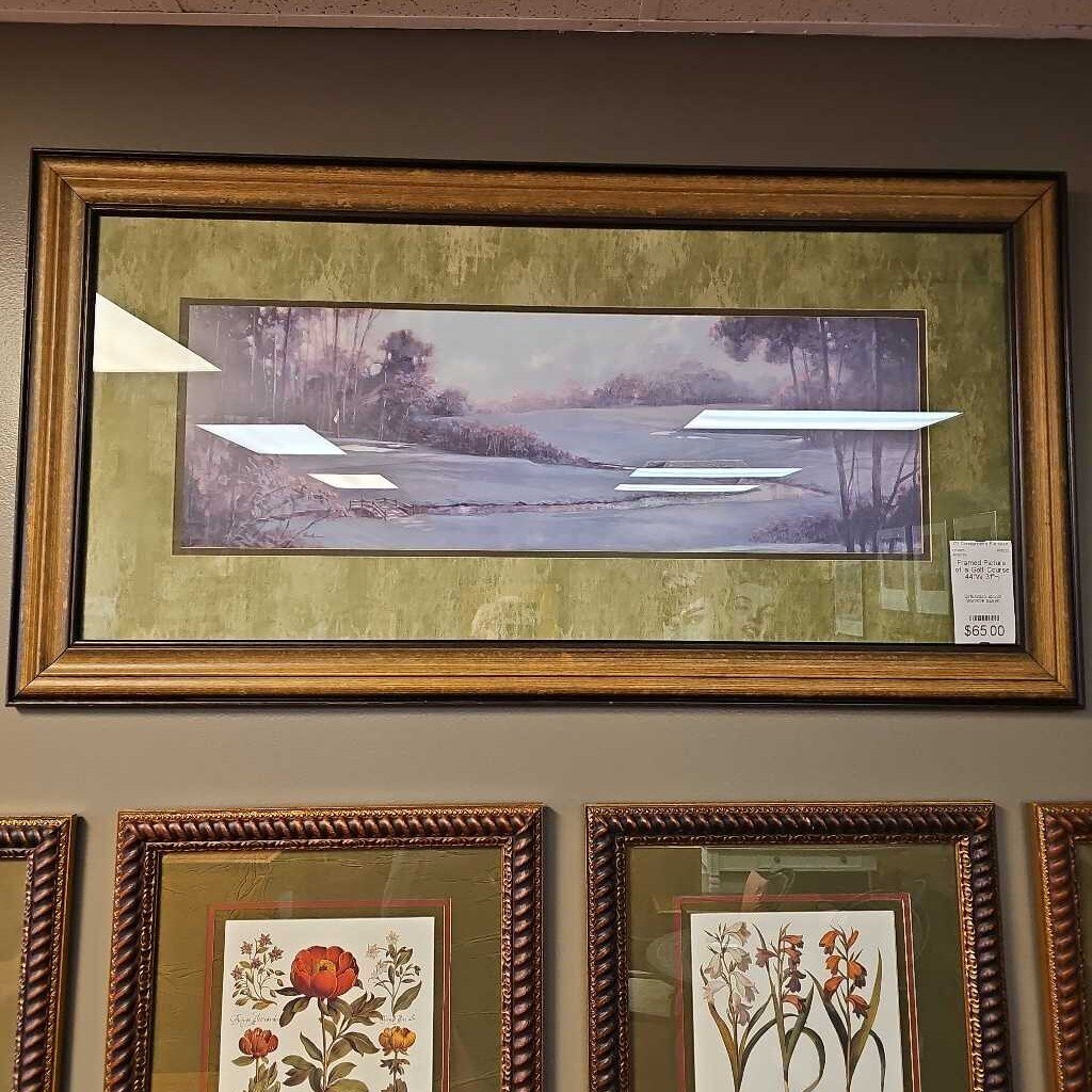 Framed Picture of a Golf Course