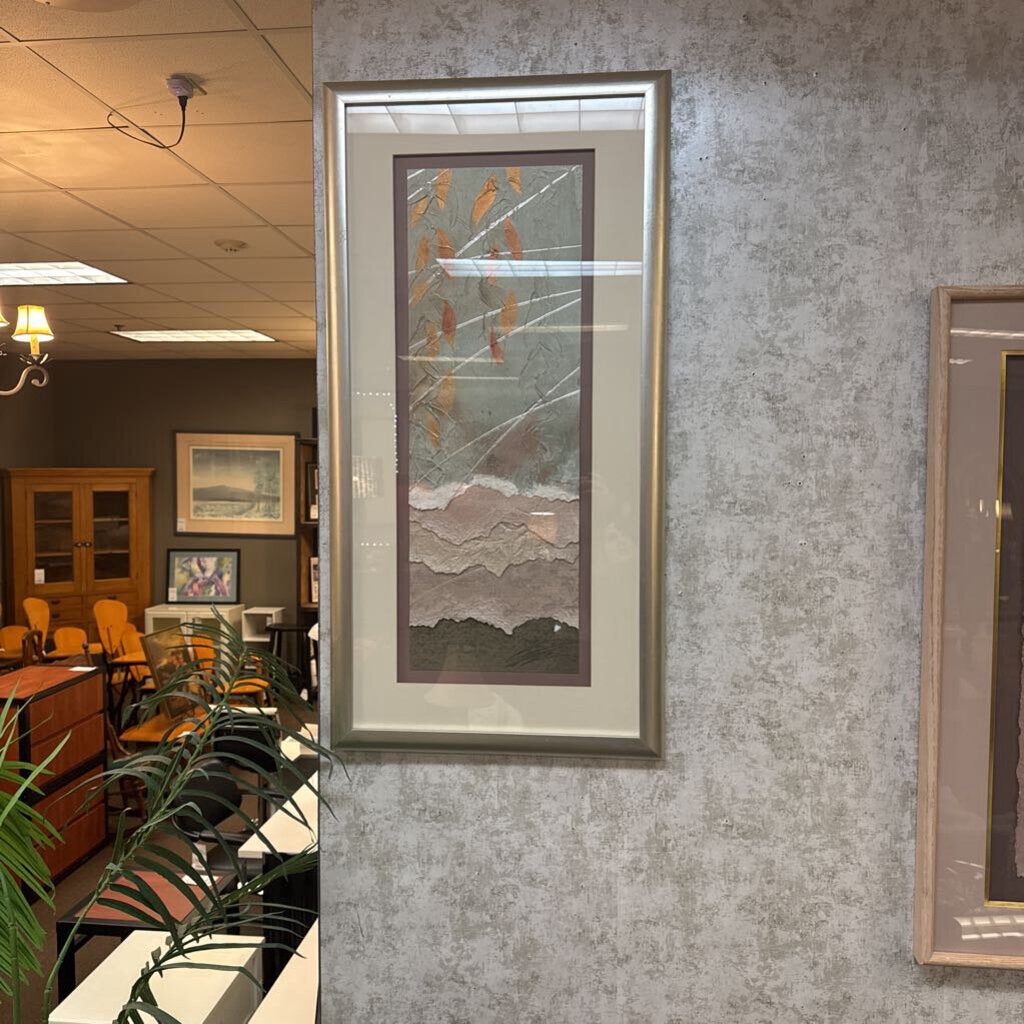 Framed Abstract Leaf Art