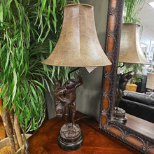Load image into Gallery viewer, Vintage Maitland Smith Whimsical Bronze Composition Gold Frog Lamp