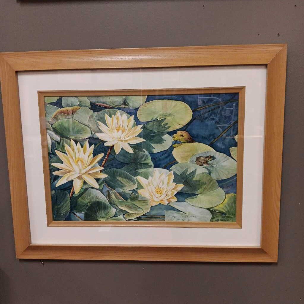 White Framed Red Flower Photo