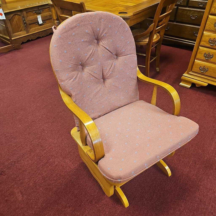 Oak Glider Rocker w/Cushions