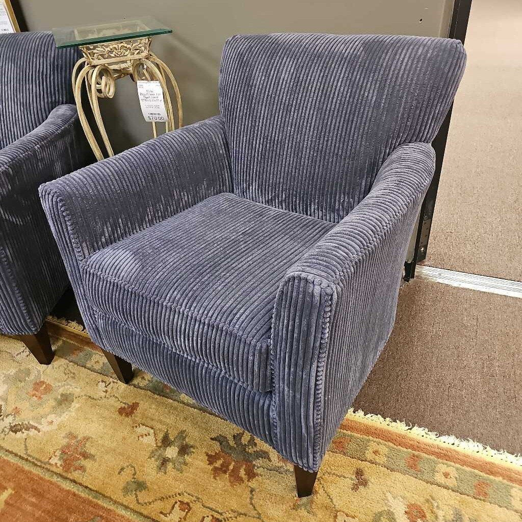 Rowe Blue Corduroy Accent Chair