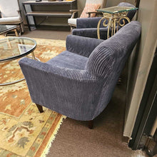 Load image into Gallery viewer, Rowe Blue Corduroy Accent Chair
