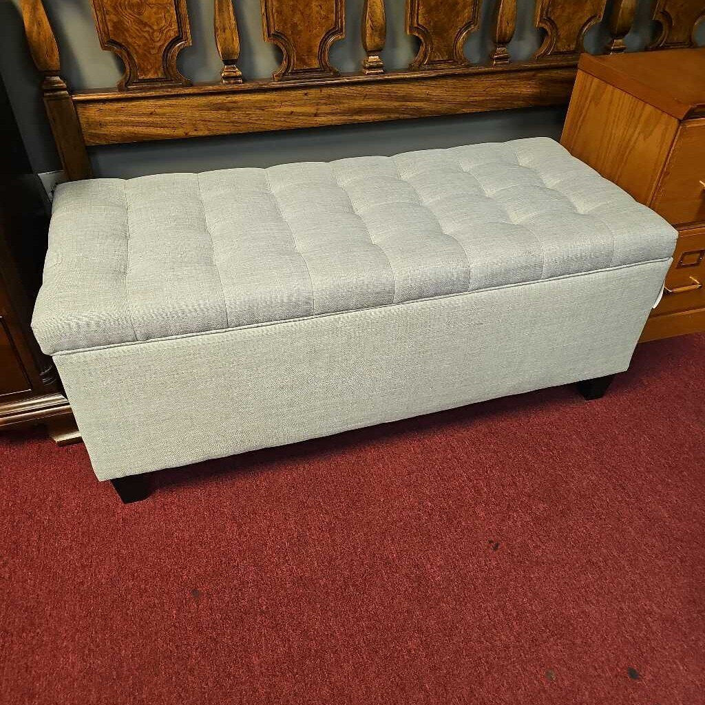Grey Storage Ottoman