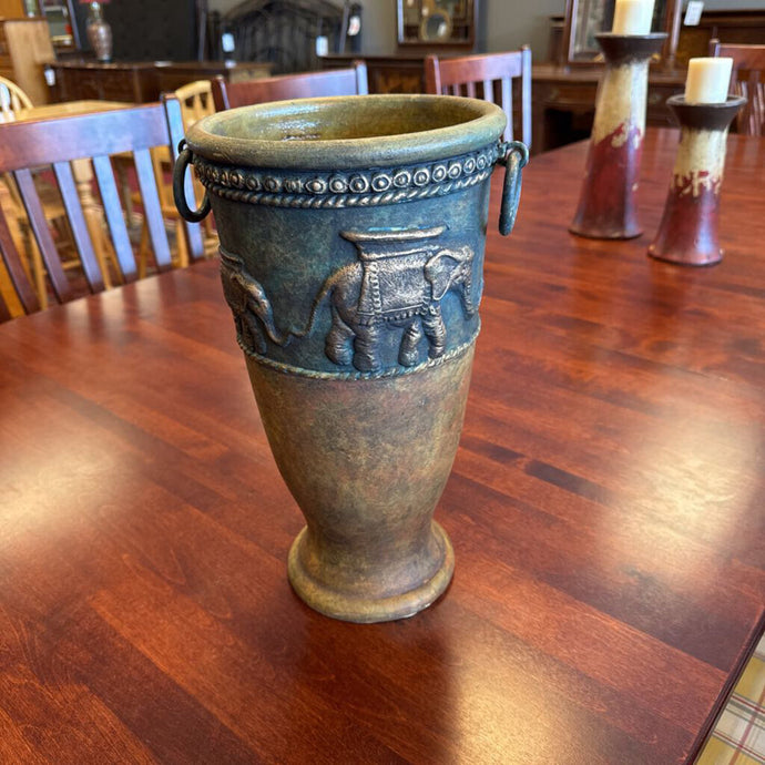 Elephant Pottery Vase